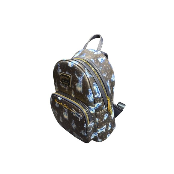 Loungefly Harry Potter Expecto Patronus Backpack All-Over Print Black Blue New main image 7